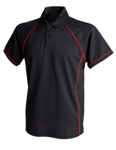 FIN-LV370-Mens Piped Performance Polo
